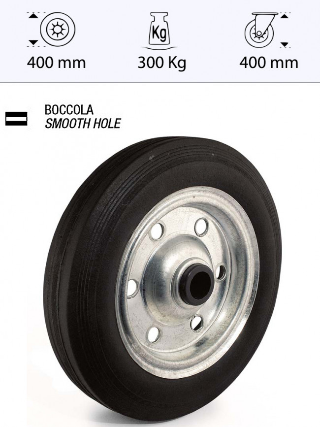 Ruote Gomma Nera Disco Polipropilene - Foto 6