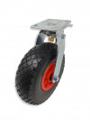 Ruota pneumatica 260mmx85 (3.00-4) girevole con freno
