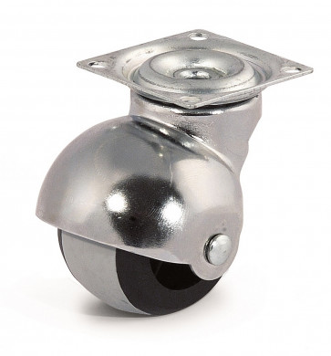 012040PBC-Ruota sferica in gomma  diametro 40mm girevole
