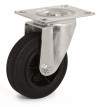 Swivel castor, rubber and nylon wheel - Ø80