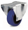 Fixed castor, nylon and blue elastic rubber wheel - Ø80