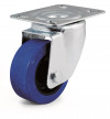 Swivel castor, nylon and blue elastic rubber wheel - Ø100