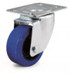 Swivel castor, nylon and blue elastic rubber wheel - Ø125