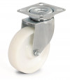 Swivel castor, white nylon wheel - Ø40