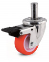 Swivel castor, nylon and polyurethane wheel - Ø100