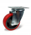 Swivel castor, cast iron and polyurethane wheel - Ø80