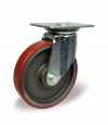 Swivel castor, cast iron and polyurethane wheel - Ø250