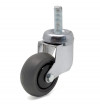 Swivel castor, nylon and grey rubber wheel Ø60 - threaded stem 12MA