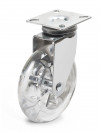 Swivel castor, transparent polyurethane wheel - Ø50