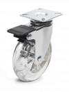Swivel castor, transparent polyurethane wheel - Ø50