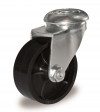 Swivel castor, black nylon wheel - Ø50