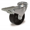 Swivel castor, black nylon wheel - Ø50