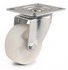 Swivel castor, white nylon wheel - Ø80