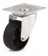 Swivel castor, black nylon wheel - Ø125