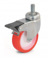 Swivel castor, nylon and polyurethane wheel Ø50 - threaded stem 10MA