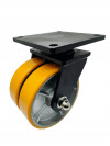 Swivel castor, cast iron and polyurethane double wheel - Ø250