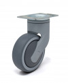 Swivel castor, grey thermorubber wheel - Ø75