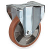 Fixed castor, aluminum and polyurethane wheel -  Ø80