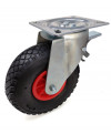 Swivel castor, PU foam wheel - 260mmx85 (3.00-4)