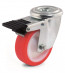 Swivel castor, nylon and polyurethane wheel - Ø150 - 02315PBRZF