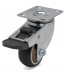 537050PCCE Swivel castor with brake, thermorubber grey wheel - Ø50