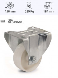 Roue nylon légère Ø150 fixe