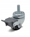  Roue pivotante Ø35 nylon noir - support à vis 12MA