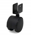 Roue double pivotante en nylon Ø50 - avec support en "U"