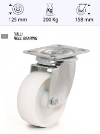 Rueda giratoria de nylon Ø125