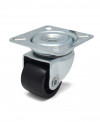 Rueda giratoria nylon negro Ø35